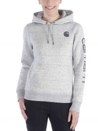 Carhartt Damen Logo Hoodie Hellgrau